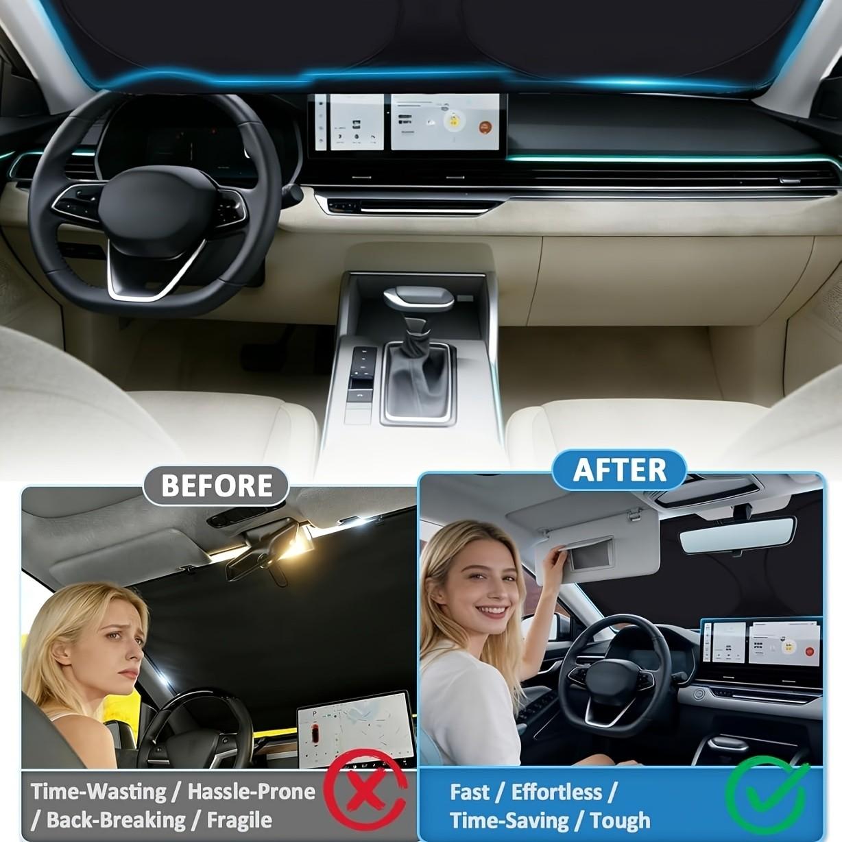 Ford F-150 2021-2026 Sunshade, Sunshade for Car Windshield, Fits Raptor/lightning, Thick Durable, Prevents Interior Aging, No Installation Needed, Sun Shade for Car Window, Car Accessory
