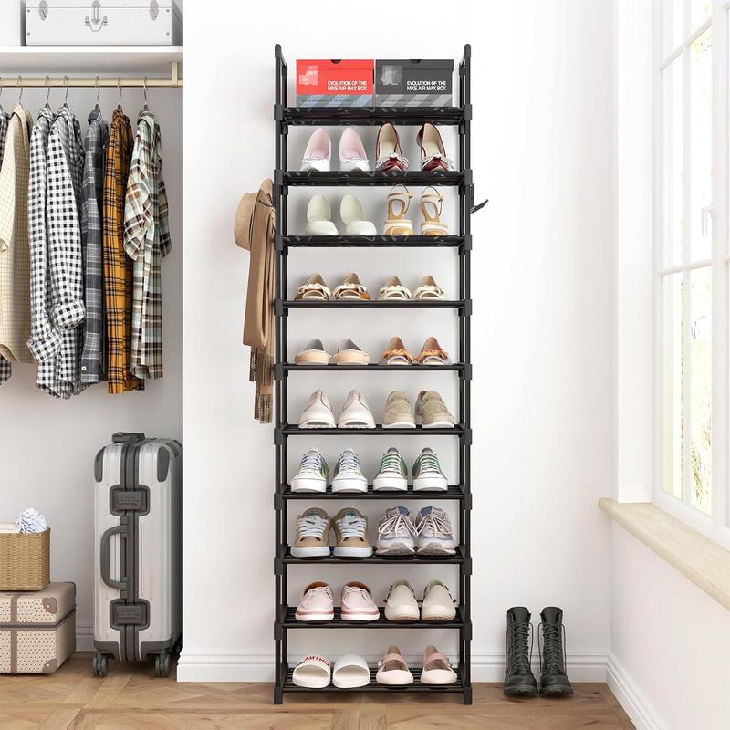 9-Tier Metal Shoe Rack Organizer for 50-55 Pairs,Stackable,Space Saving Shoe Storage Shelf for Entryway, Closet, Bedroom,New Year Gifts Waterproof Accessory 9-Tier Metal Shoe Rack Organizer for 50-55 Pairs,Stackable,Space Saving Shoe Storage Shelf for Entryway, Closet, Bedroom,New Year Gifts Waterproof Accessory