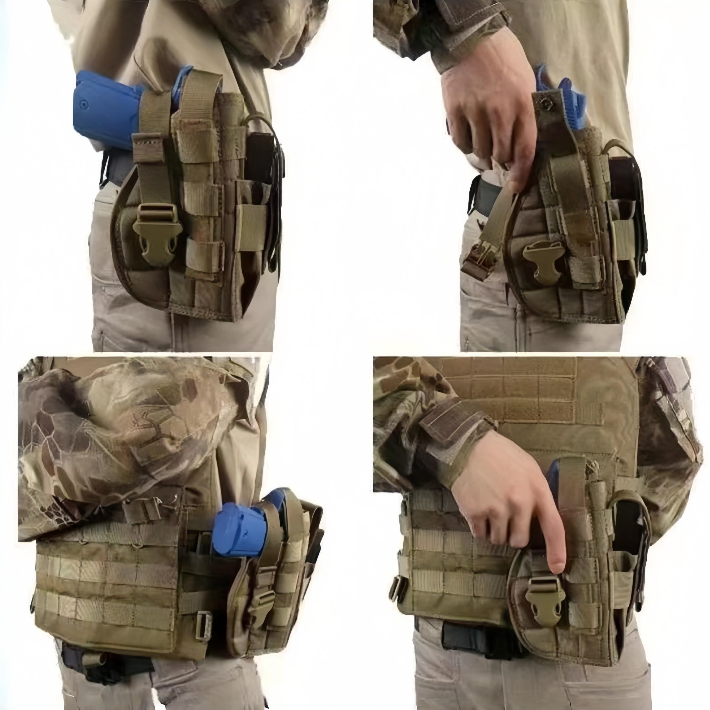 Outdoor Tactical Quick Release Gun Belt, Multi-Functional Waist Pack, Universal Model, Ideal for Hunting and Training, Durable Nylon Material