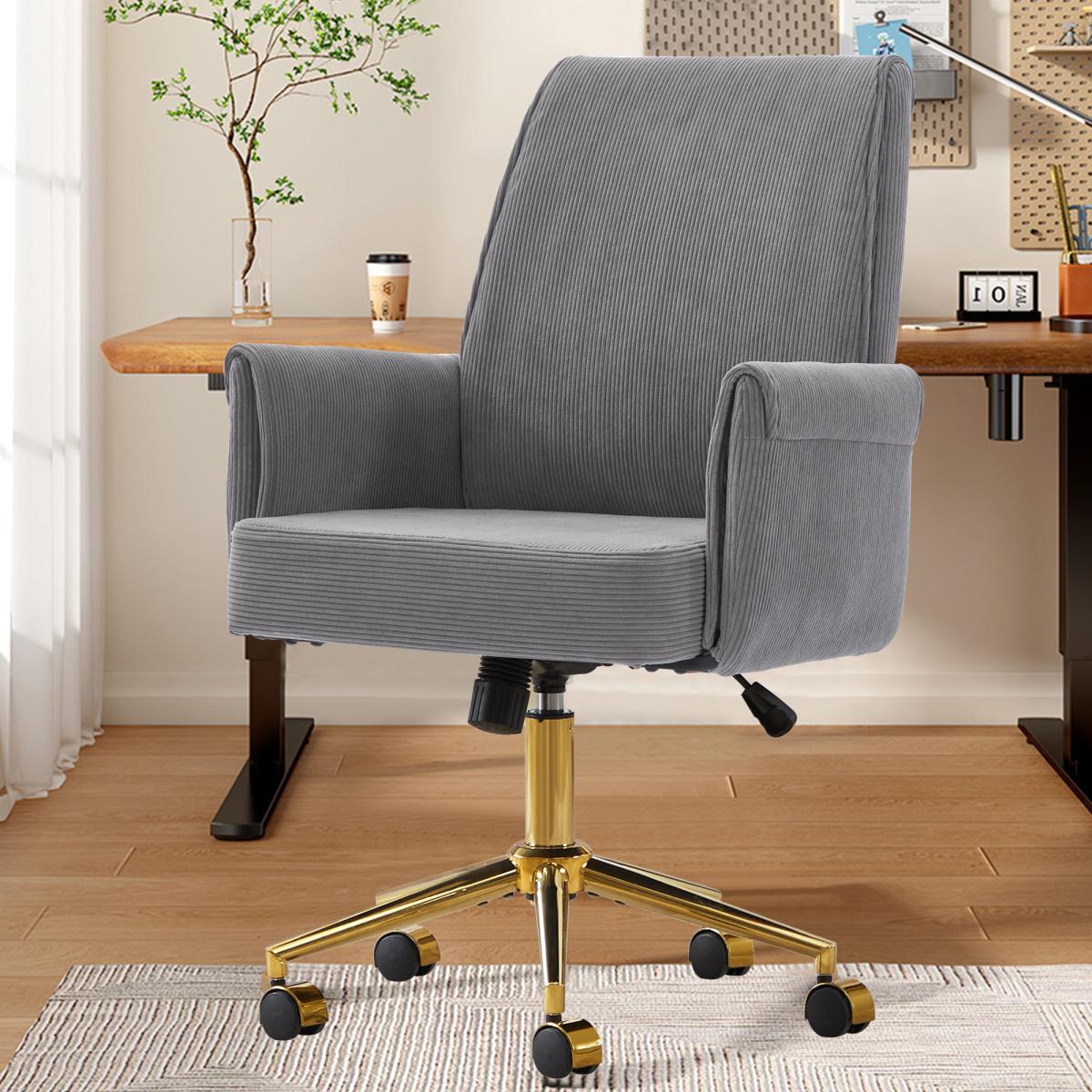 AobtkelMid-back liftable office chair, striped fabric, and ergonomically designed, is an excellent choice for working, studying or relaxing. The mid-back design provides a better sitting experience.Gray AobtkelMid-back liftable office chair, striped fabric, and ergonomically designed, is an excellent choice for working, studying or relaxing. The mid-back design provides a better sitting experience.Gray