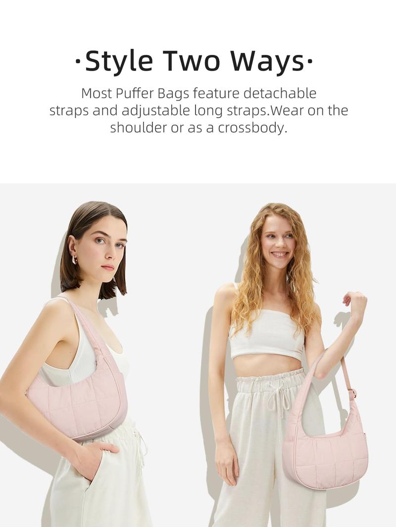 Women's Solid Color Quilted Shoulder Bag, Fashionable Large Capacity Underarm Bag for Daily Used, Casual Trendy Versatile High-quality Daily Commuting Bag