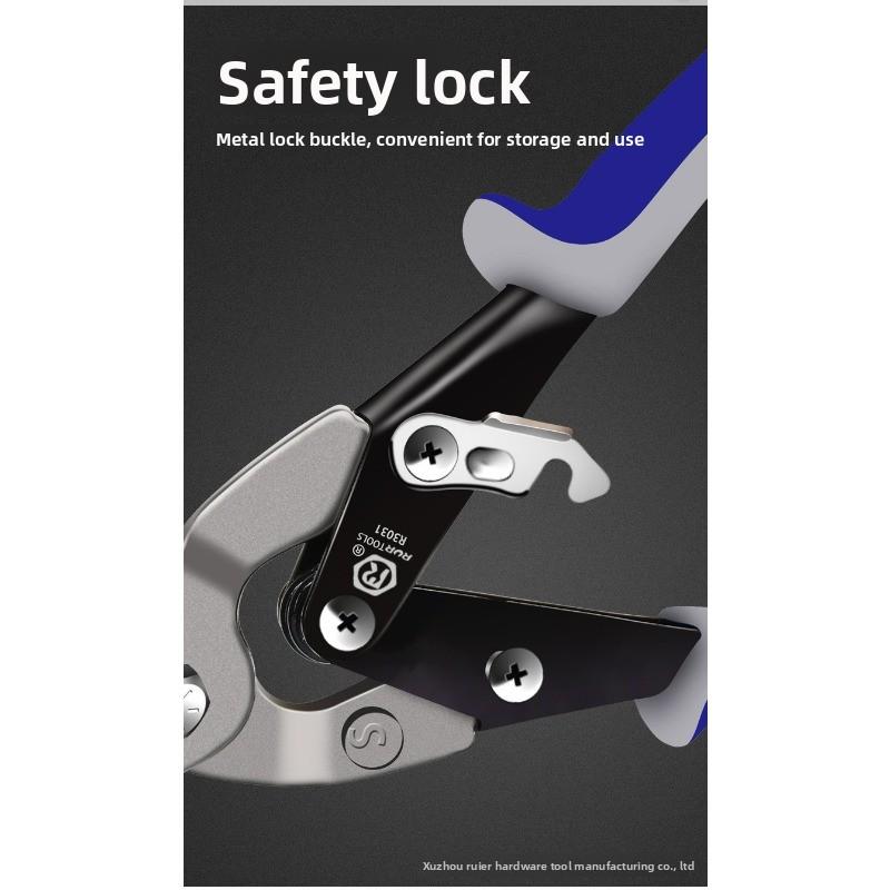 Aircraft Grade Scissors, Chrome Vanadium Alloy Steel, Ergonomic Design, Industrial-Grade Iron Sheet Cutter, Multi-Purpose Tool for Office & Home Use