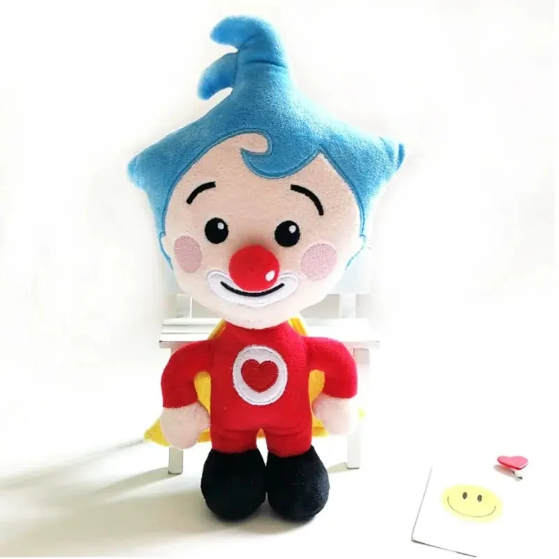 Plim Clown Face Stuffed Toy - Soft Kawaii Anime-Look Cartoon Butter Design, Children's Birthday Gift