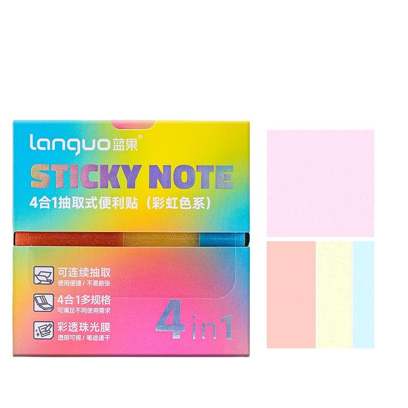 Random Color Pearl Sticky Note, 105pcs/set Clear Sticky Note, Pull Out Sticky Note Pad, Sticky Labels, DIY Sticker, Adhesive Tabs, Office Stationery & Supplies for School & Office #TOP PICKS