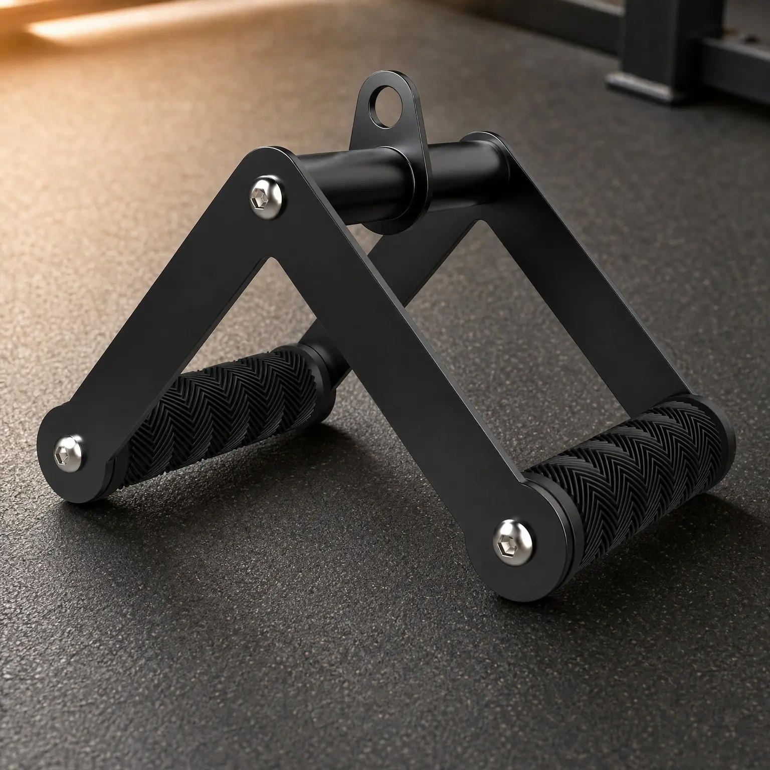 Double D Row Handle Cable Attachments for Gym, Non-Slip V Bar Attachment for Home Gym Equipment, T Bar Row Attachment for Back Training, LAT Pulldown Attachments and Cable Machine Attachment