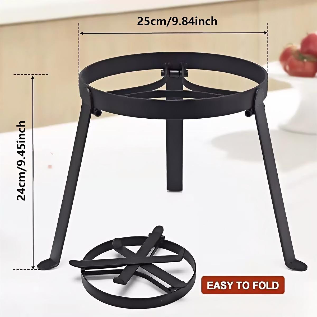Durable Steel Campfire Tripod Stand, Foldable Fire Pit Holder, Outdoor Cooking Sturdy Support, Ideal for Camping & Picnics