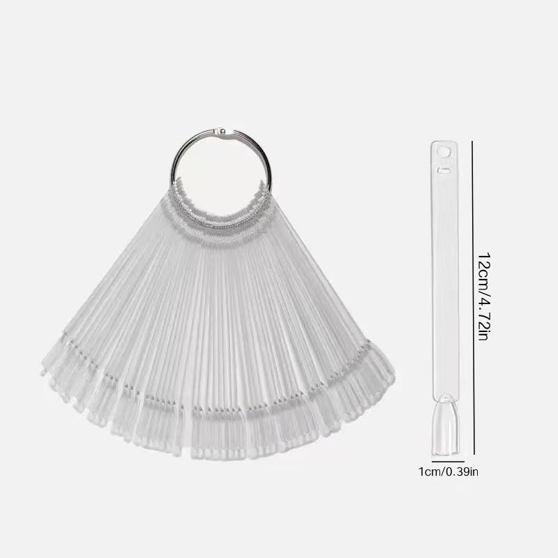 50 Nail Display Tips Transparent Sample Gel Polish Color Chart, Manicure Practice Tools, Single Item, No Ca Prop 65 Warning