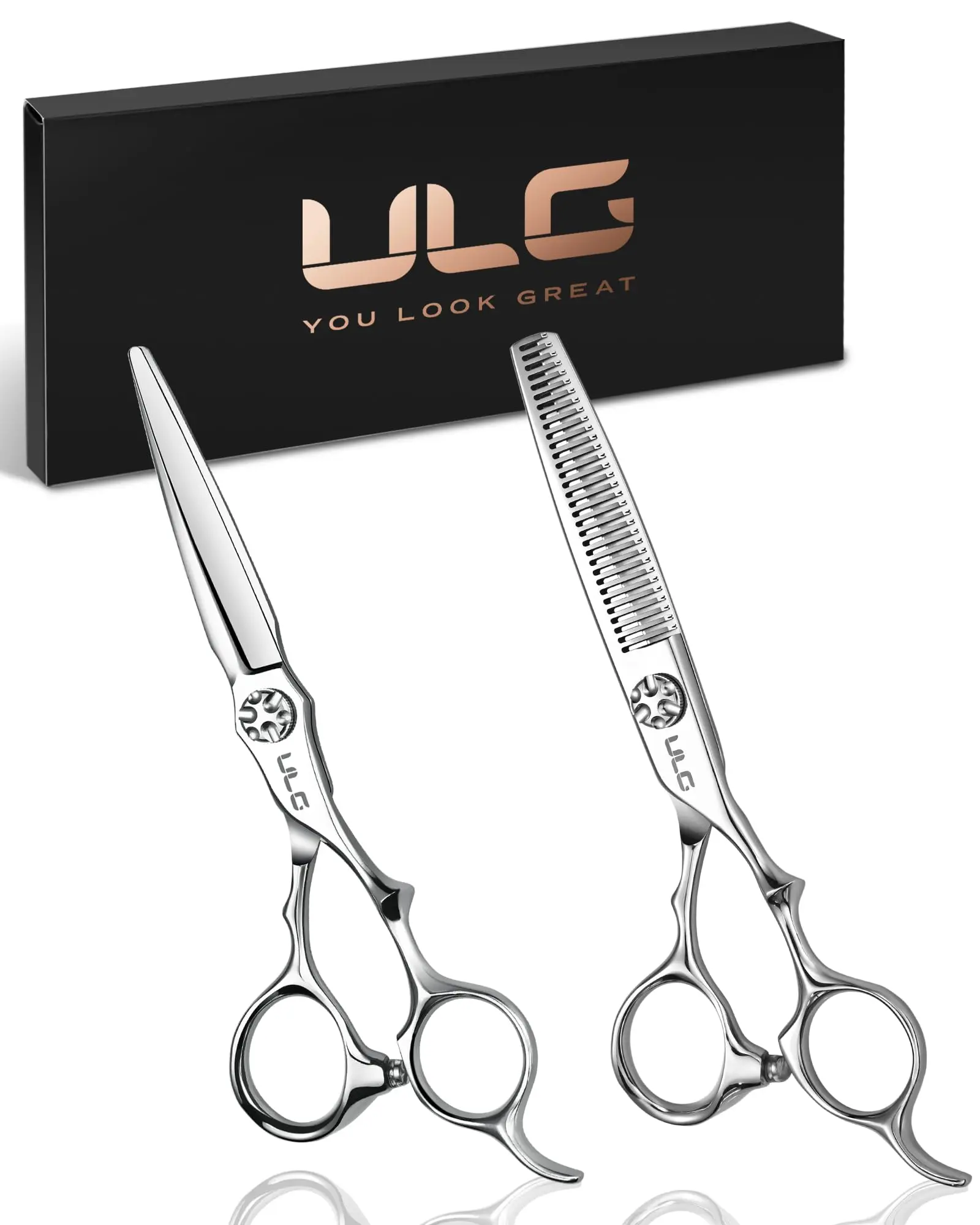 ULG Professional Hair Cutting & Thinning Scissors Set Japanese 440C Shears