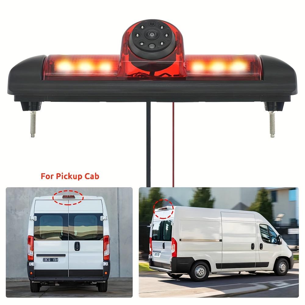 Universal 3rd High Brake Light Parking Reverse Camera with 7-Inch Mirror Monitor Kit, CCD Sensor, 170° Wide Angle View, for CITROEN JUMPER/for PEUGEOT BOXER/for FIAT DUCATO (2004-2006+ Models), Vehicle Safety Accessory, Sleek Vehicle Accessory