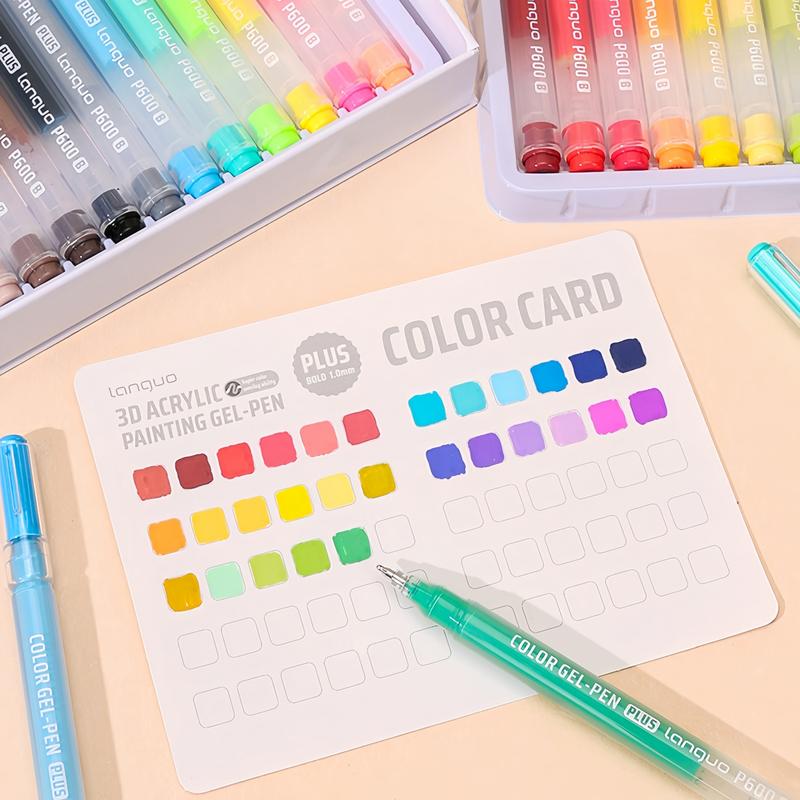 3D Acrylic Gel Pen Set, 1 Box Quick-drying 1.0mm Acrylic Gel Pen, Graffiti Painting Set, Acrylic Markers for Greeting Cards, Fill in Colors, Outline