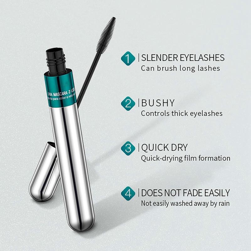 2025 5x Longer Waterproof Mascara, 4D Silk Fiber Lash Mascara, 2 in 1 4D Thrive 5x Longer Waterproof for Natural Lengthening and Thickening Effect wands matte blush panorama loreal liftingmascara