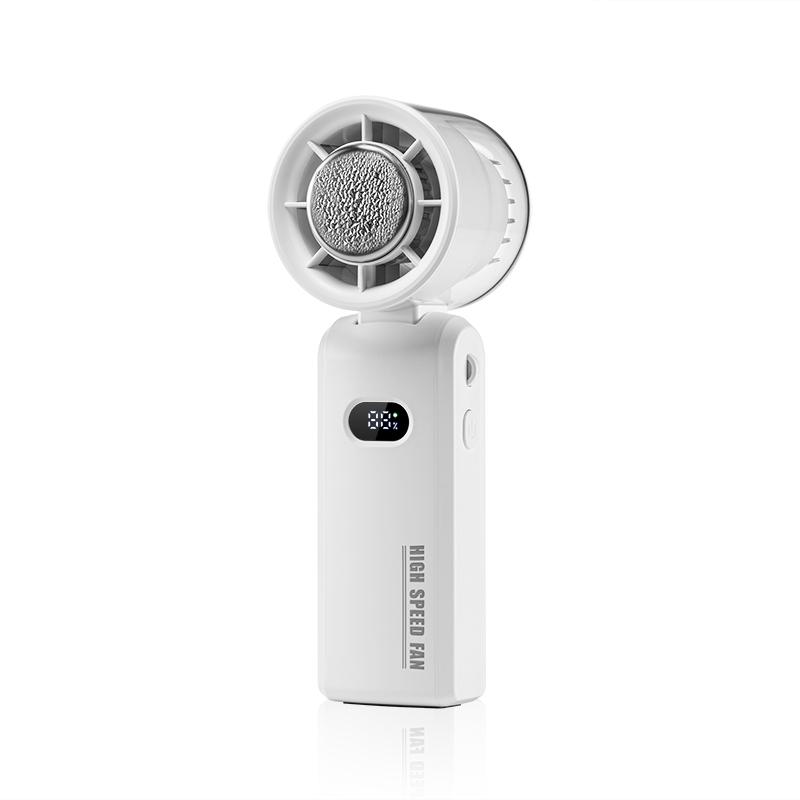 The 2026 newly upgraded handheld cooling folding fan, featuring a mini semiconductor 100-level turbo digital display ice-cooling fan, a large-capacity 3600mAh fan, strong wind power, and a lightweight design, is suitable for both home and outdoor use