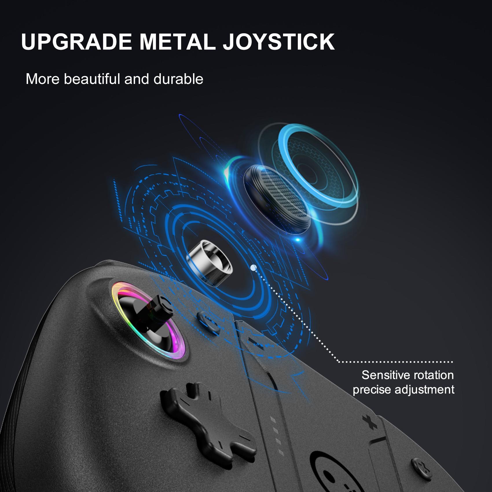Wireless Bluetooth Controller For Nintendo Switch & OLED & Lite Gamepad Control Game Pad Command Mando Accessories Gaming Hall effect joystick RGB light macro six axis motion Kit