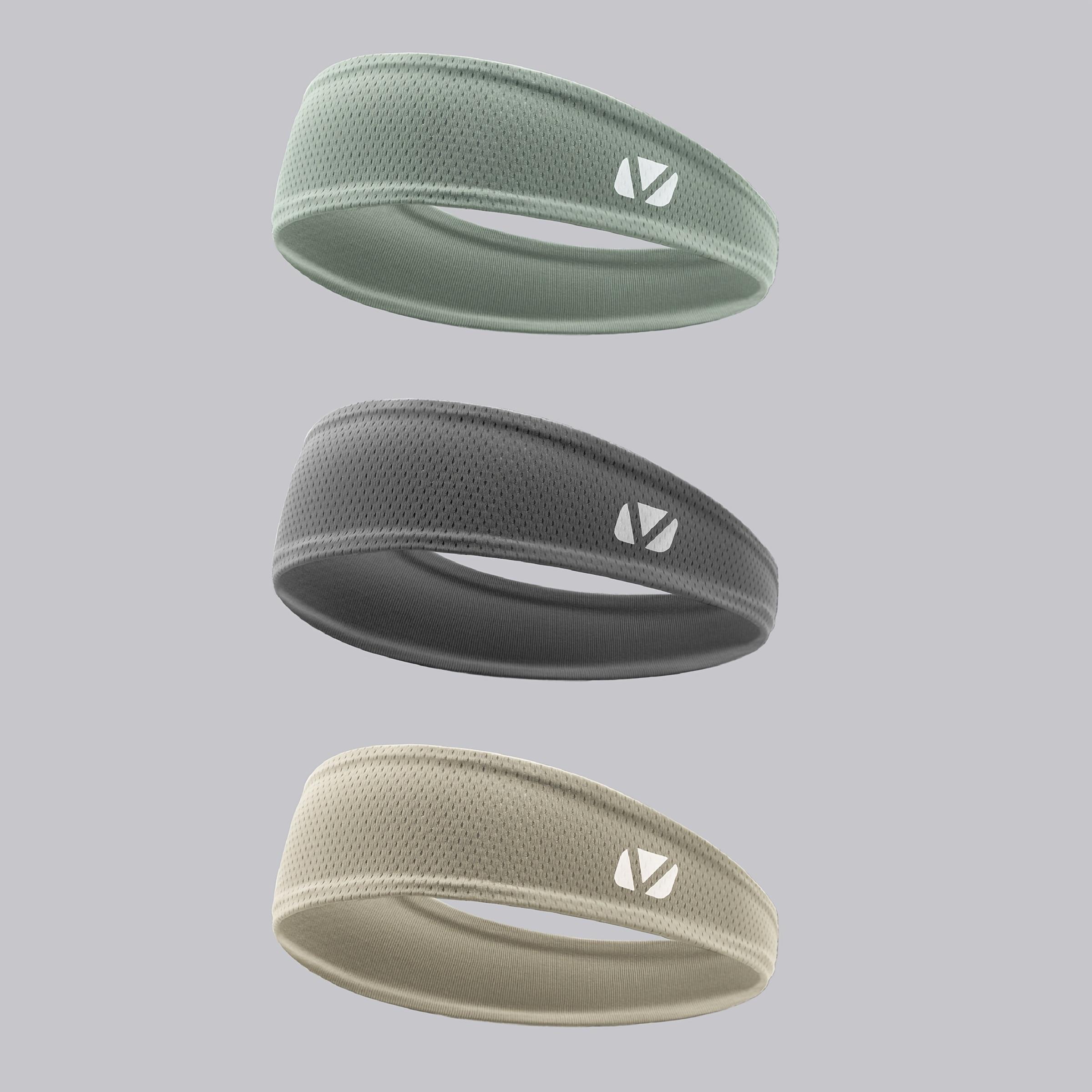 3-Pack Summer Cool Sports Headbands, Ice Silk Sweat-Resistant Hair Bands, Ideal for Running, Gym, Yoga, Fitness Activities