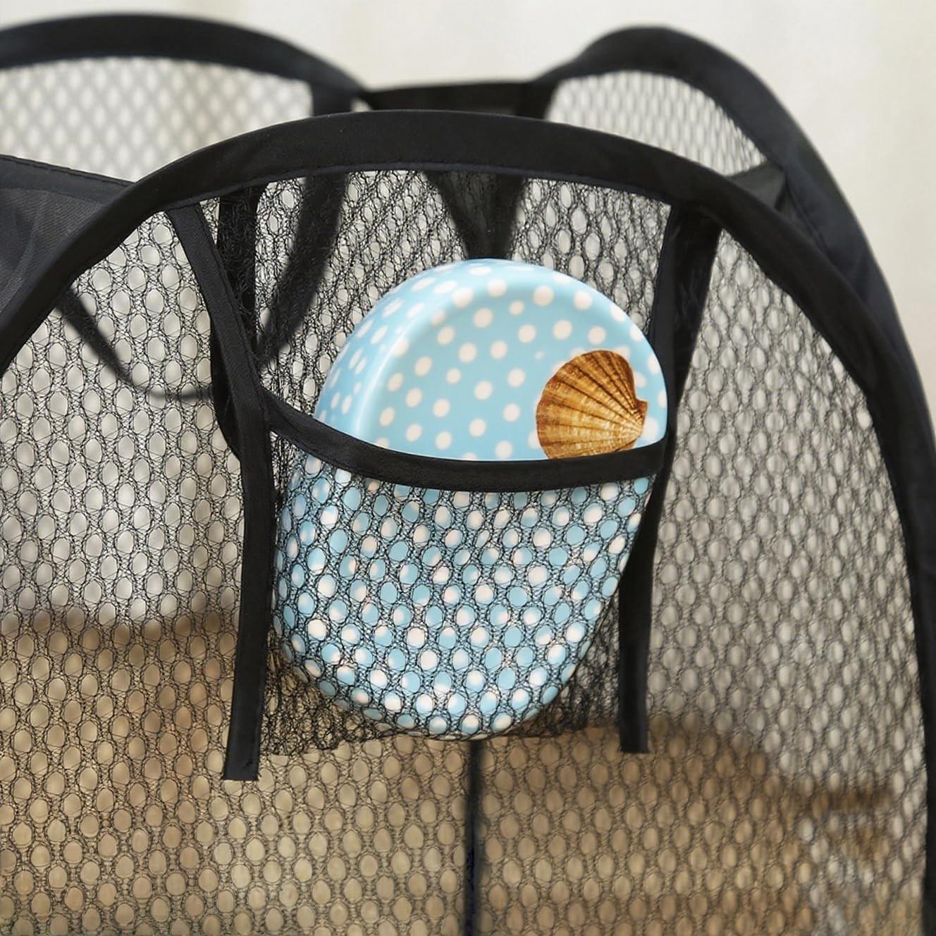 3-Piece Foldable Laundry Basket Set, Pop-Up Mesh Dirty Clothes Bin, Large Capacity Storage Tray, Ideal for Home Use, Perfect for Renters and Young Families