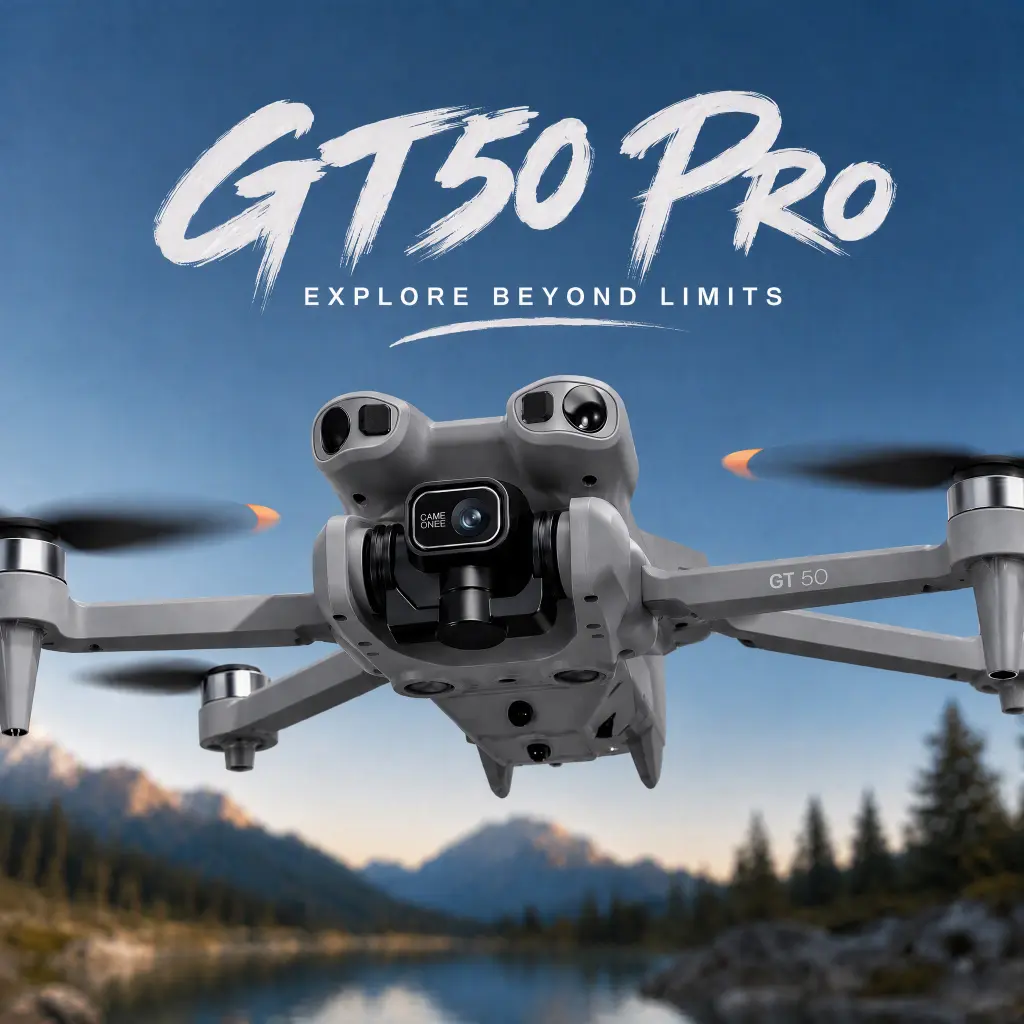 GT50 PRO Electronic Drone - 12.5cm Metal-Plastic RC Quadcopter Toy with Remote Controller, for Outdoor Leisure Use