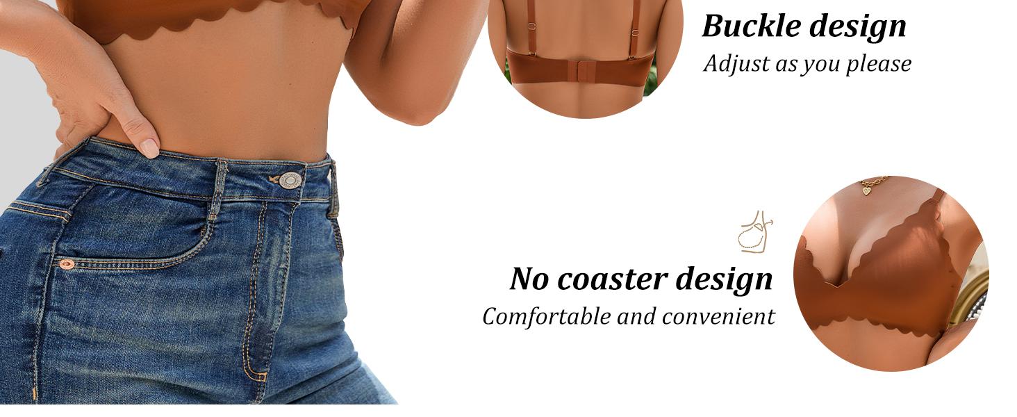 3-Pack Scalloped Edge Bralette Women's Wireless Bra Soft Comfortable Spaghetti Straps Adjustable Casual Everyday Feminine Basic Bralette Seamless Garments Elegant Underwear Minimalist