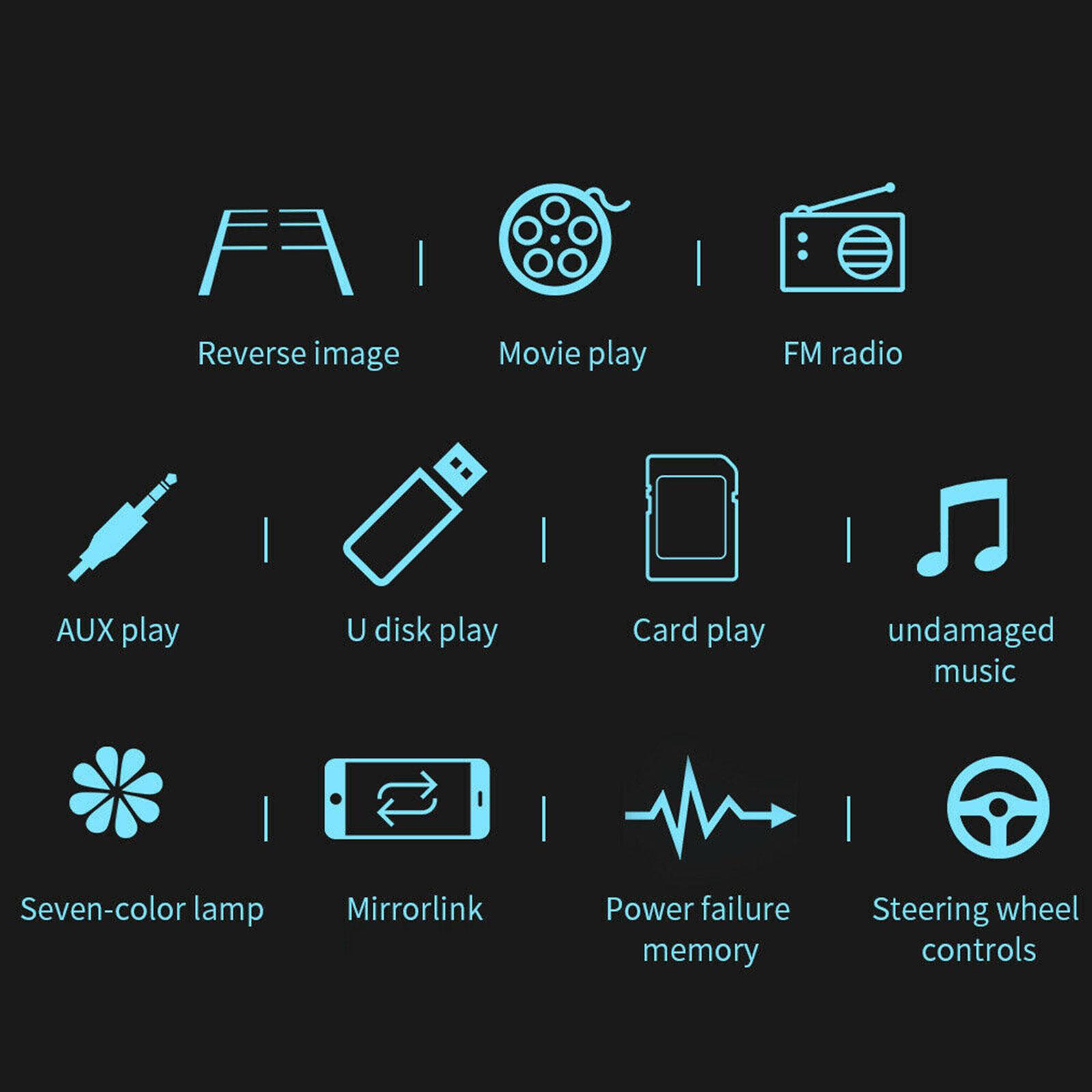 Bileeko Car Radio Digital 2 din Stereo 7inch HD Screen Autoradio Multimedia Player MP5 Bluetooth USB TF FM Camera