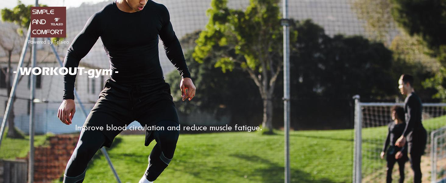 TELALEO 4 value pack Men's Compression Shirts Long Sleeve UPF SPF Rash Guard Workout Base Layer Undershirt Gear dealsforyoudays