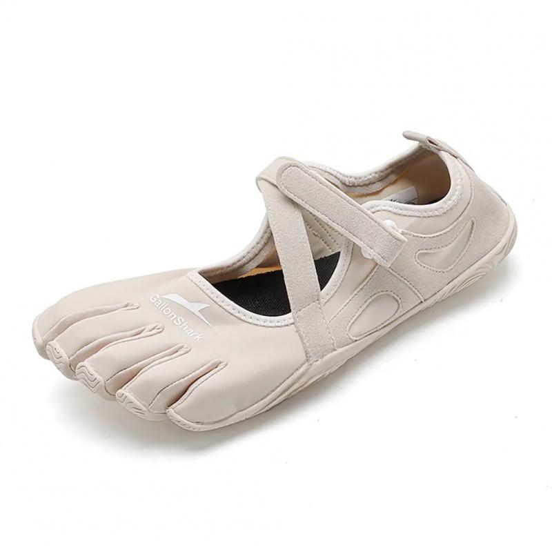2026 Barefoot Magic Claw Five-Toe Shoes Multifunctional Ultra-Portable Hook-and-Loop Women's Shoes New Women's Fitness Training Yoga Mixed Soft Sole Dance Shoes Indoor/Outdoor Pilates Split-Toe Shoes White