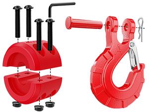 Nilight Forged Steel Winch Hook 3/8" Grade 70 Safety Latch Winch Cable Hook Stopper & Clevis Slip Hook Sets, Included Allen Wrench,Max 35,000 lbs Parts Heavy Duty Rigging Rope Marine Rope  dealsforyoudays