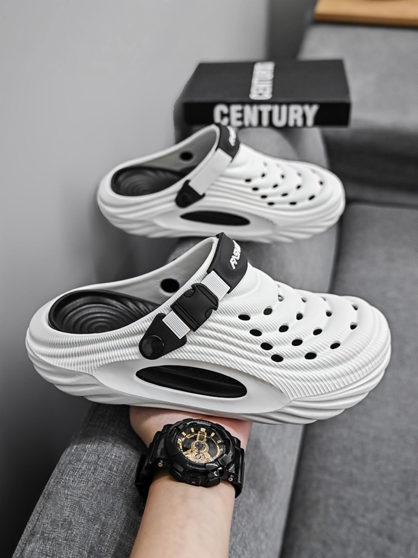 Men's Breathable Anti-Slip Thick Sole Slippers, Eva Wrapped Head Soft Bottom, Indoor Outdoor Use, All-Season Universal Fit