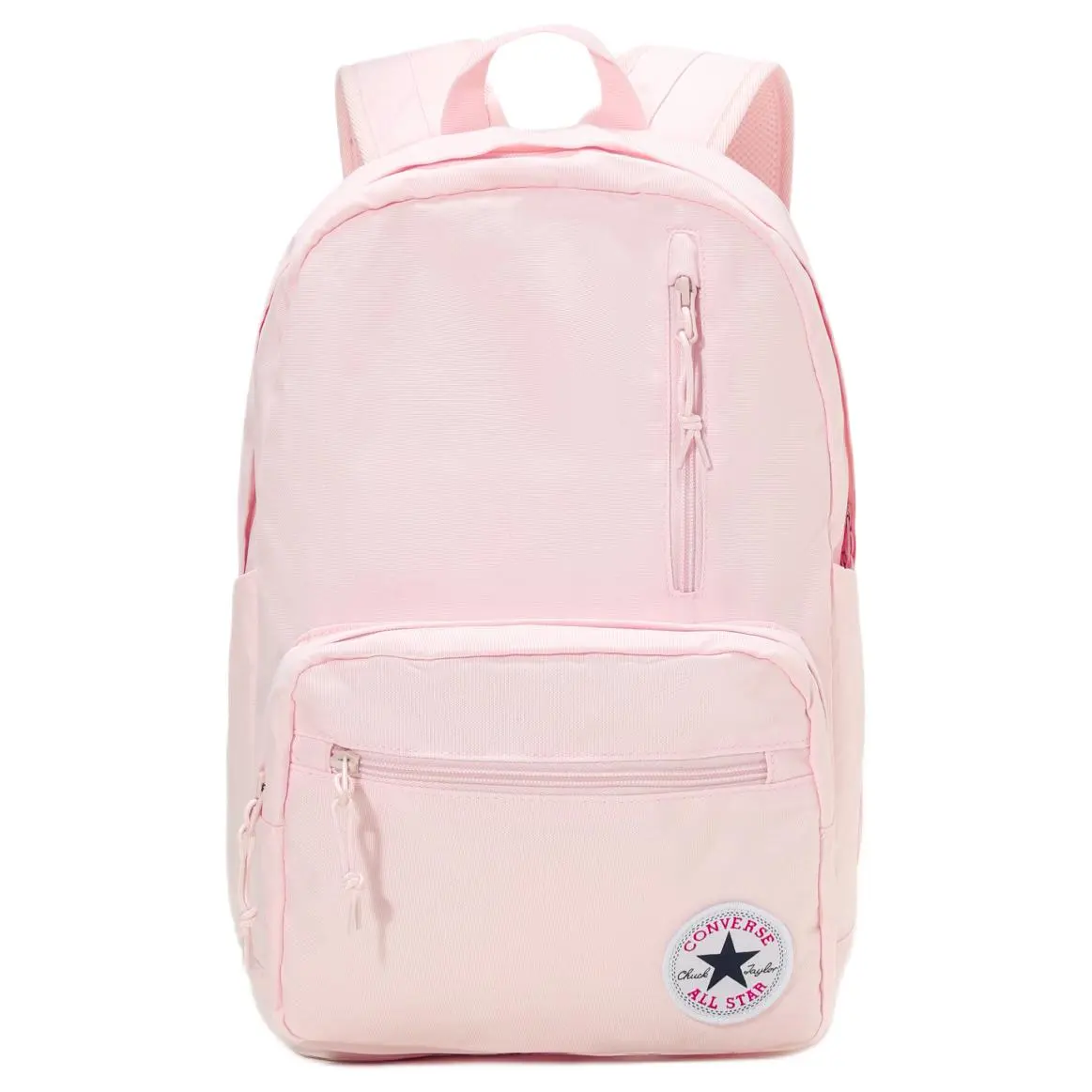 Converse Solid Color Minimalist Backpack for Men and Women – Polyester, Medium Size, Light Pink