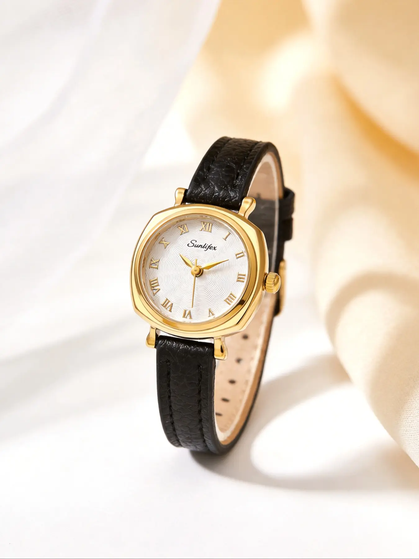 Women's Quartz Watch with Buckle Closure, Analog Rectangle Face, Blue Dial, Mineral Glass, Casual Style, Ideal Gift for All Seasons, Analog Watches