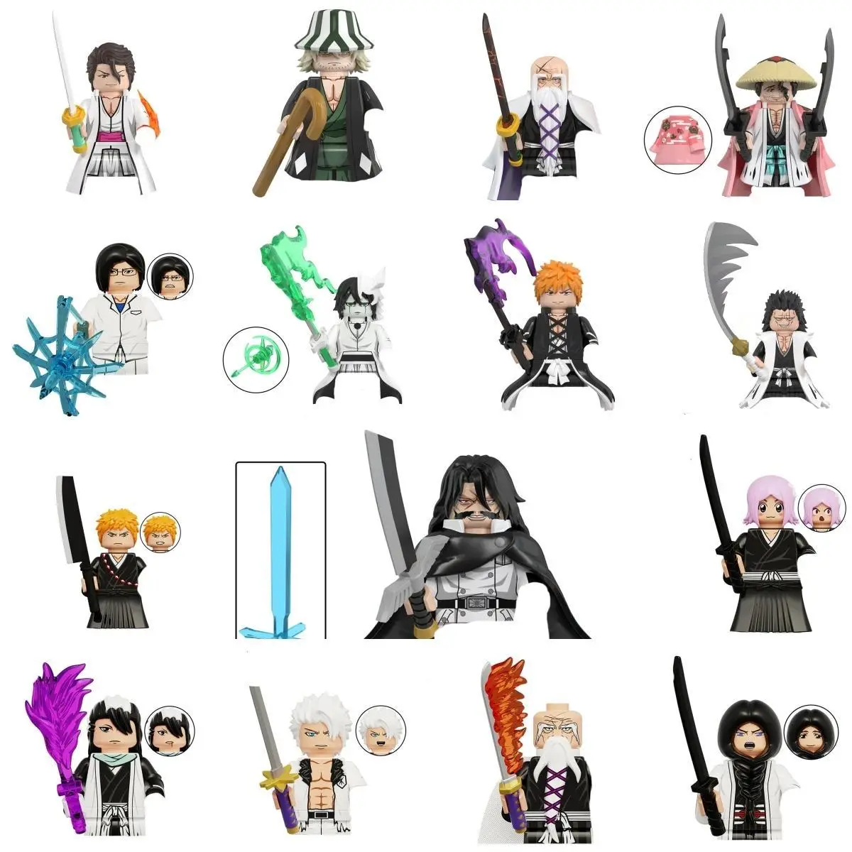 2026 New hot item WM6164 KDL816  Bleach Mini Anime Mini Action Figures Model Kurosaki Ichigo Ulquiorra Cifer Multiple Accessories Toys Gifts