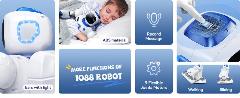 Ruko 1088 Smart Robots for Kids, Large Programmable Interactive RC Robot with Voice Control, APP Control, Present for 4 5 6 7 8 9 Years Old Kids Boys and Girls