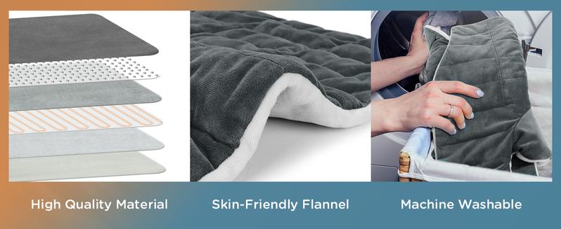 Weighted Heating Pad for Neck and Shoulders, 2.2lb Large Electric Heated Neck Shoulder Wrap - 9 Heat Settings, 11 Auto-Off, Stay on, Backlight