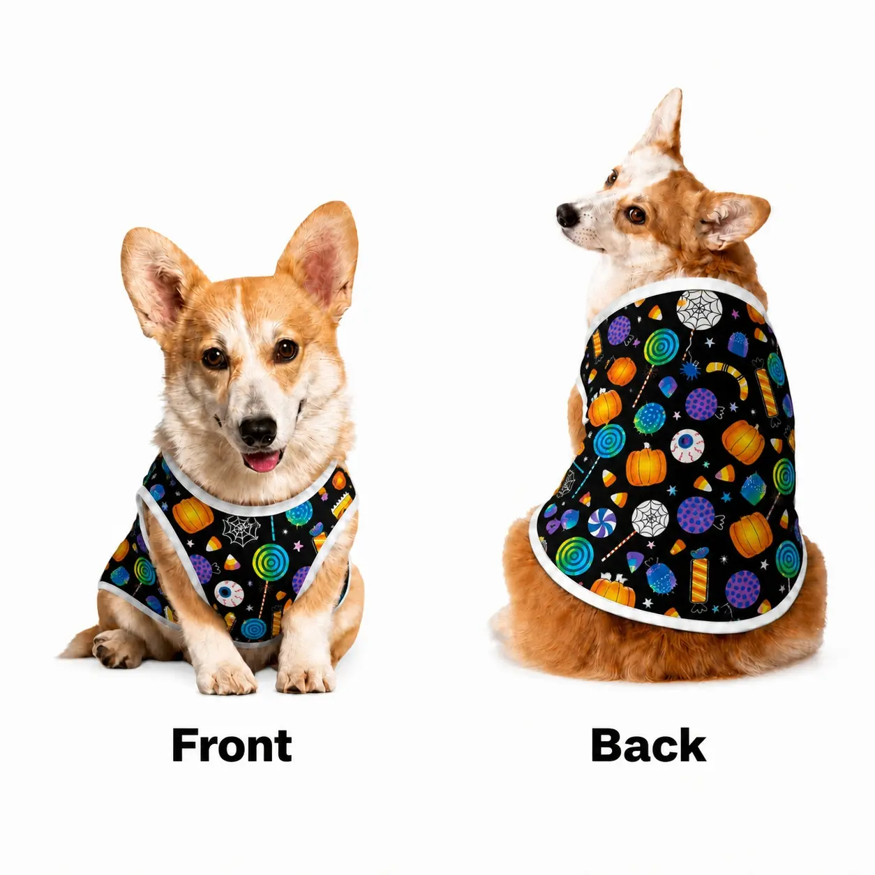 Halloween dog clothes, cool touch pet T-shirt, lightweight breathable puppy vest, festive apparel with a cooling sensation, soft, washable and durable pet outfit for medium and large dogs.