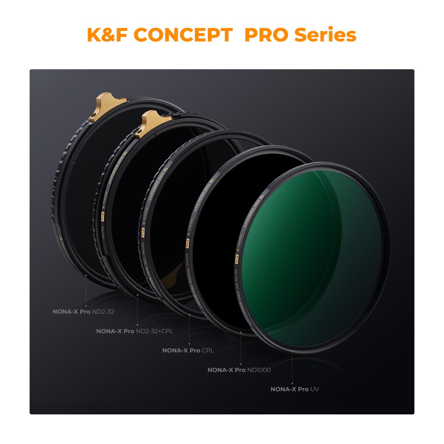 【K&F CONCEPT】Variable ND2-32 & Polarizing Filter 2-in-1 for Camera Lens, Waterproof Scratch Resistant 36 Multi-Coated Lens Filter (Nano-X PRO Series)