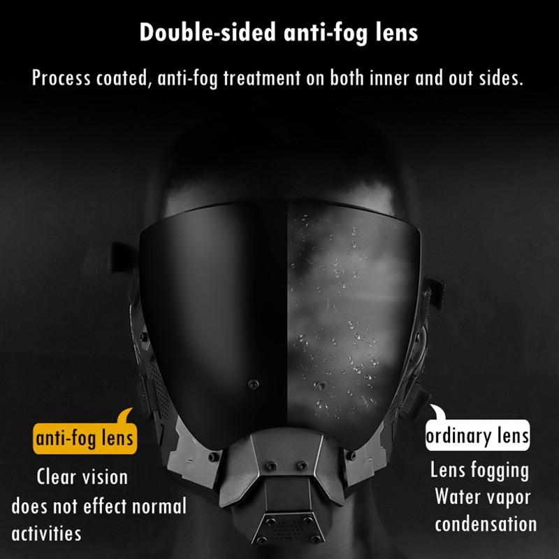 Full Face Mask, Breathable Tactical Mask, Party Role Play Mask, Cyberpunk Style Mask, Holiday Party Supplies