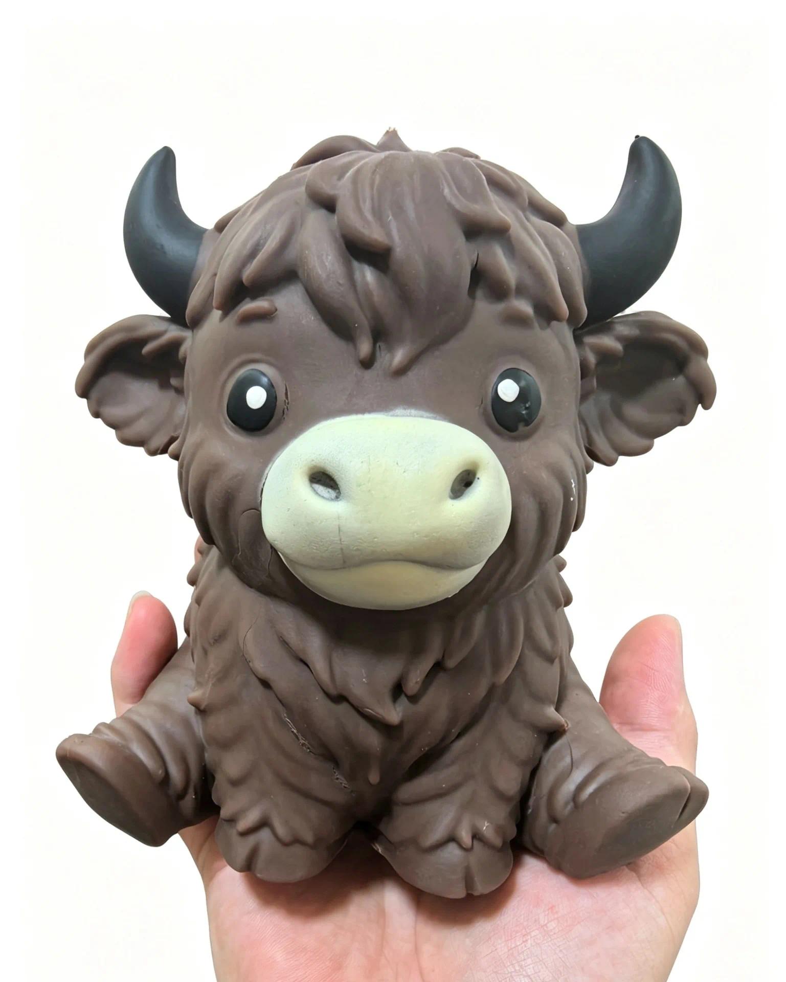Hot Jumbo Highland Cow Stress Balls Squishies Squeeze Toy Squeeze Ball Fidget Toy for Slow-Rising Stress Relief Squeeze Toy