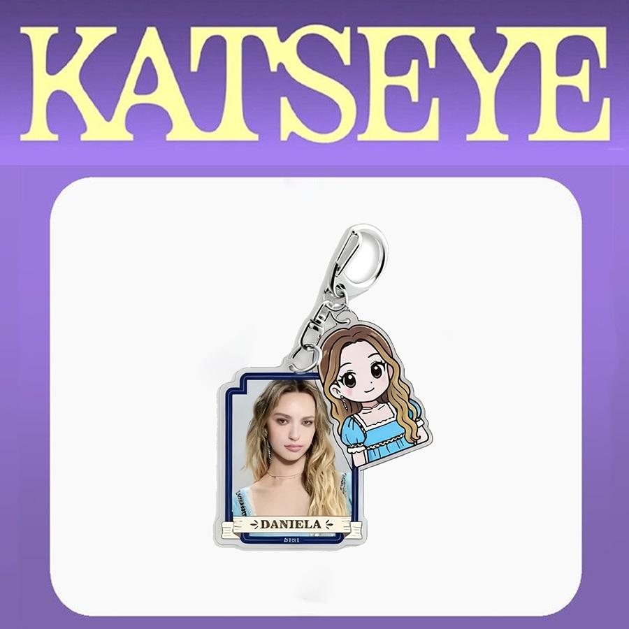 1 piece KATSEYE EYEKONS <GAbriela><Gnarly><Touch> Keychain, pendant, suitable for clothing, bags, car keys, creative and cute party decoration, Christmas gift, Valentine's Day, birthday celeb, Keychain Kawaii, Trendy Cute Keychain