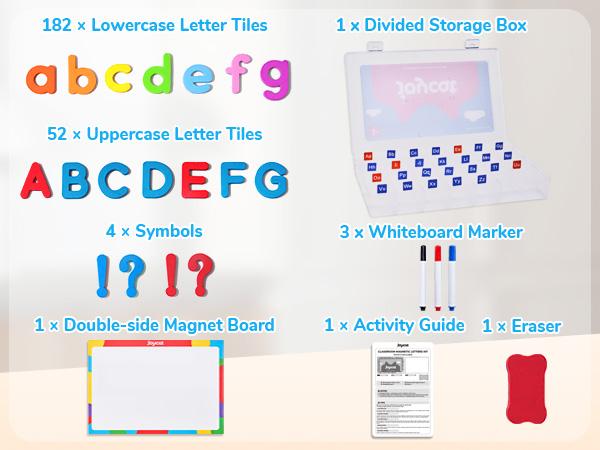 JoyCat Classroom Magnetic Letters Kit 234 Pcs with Double, Foam Alphabet Letters for Preschool Learning, Fridge ABC Education Toys, Educational Tools