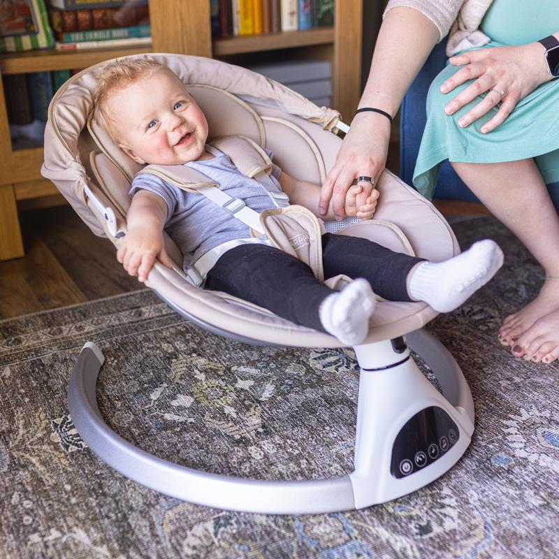 HARPPA Weddell Electric Baby Swing & Rocking Chair With Mosquito Net, Portable & Foldable Design, 5 Speeds Swing & Timer, 12 Soothing Songs, Remote Control