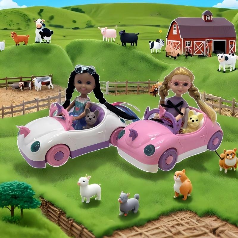 Cute Mini Car Model Doll Accessory, 5.5 Inch Baby Doll, Unisex Toy, No Battery Required, Perfect for Collectors and Kids