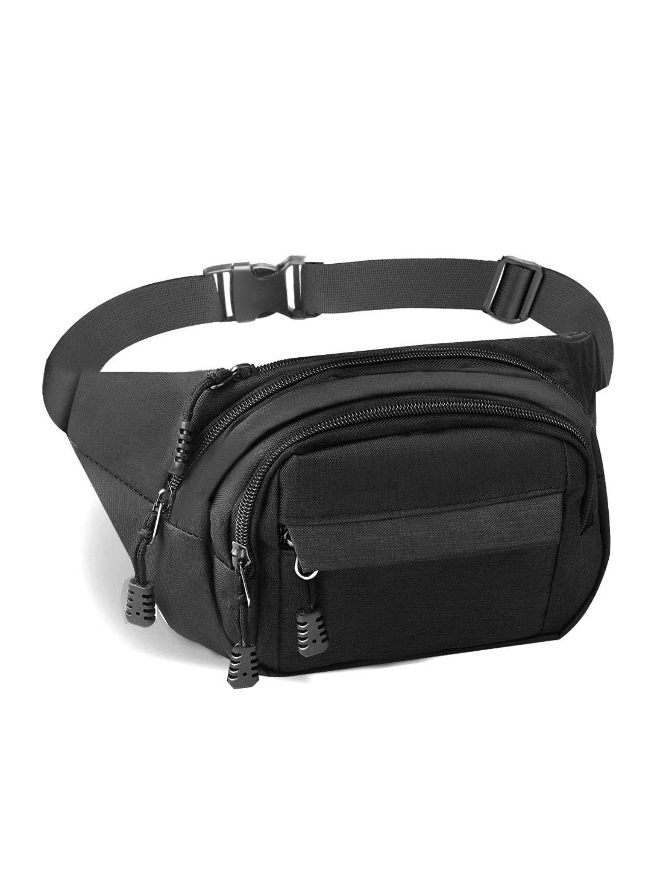 Waterproof Nylon Waist Bag for Men, Large Capacity Multi-Compartment Sports Chest Pack, Outdoor Cycling Phone Bag, New 2026 Model