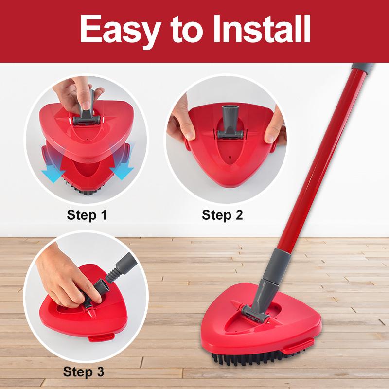 1/2Pcs Upgrade Mop Replacement Brushes, Compatible with Vileda O-Cedar Easywring 1Tank System, Dense Bristle Brush Design,Deep Cleaning Kitchen Bathroom Accessories Christmas Halloween