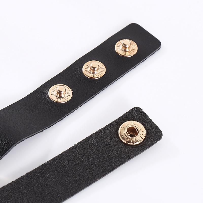 Women's Harley-Style Leather Short Neckband Choker Necklace with Letter Print - Punk Look Cosplay Accessory for Daily Party Outfits, Adult Use, Choker Fit