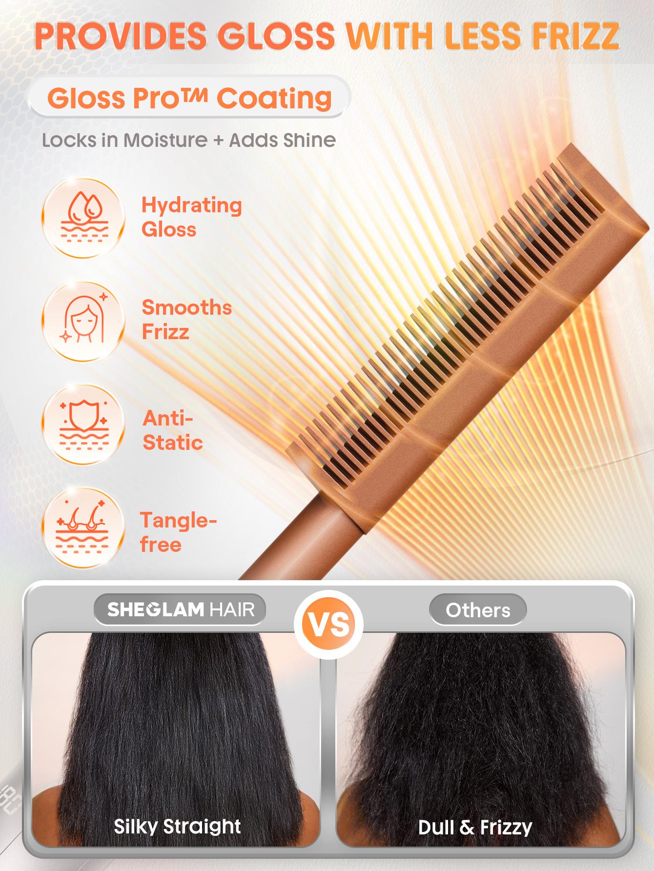 【BOGO SALE】SHEGLAM HAIR Anti Burn Hot Comb for Effortless Straightening