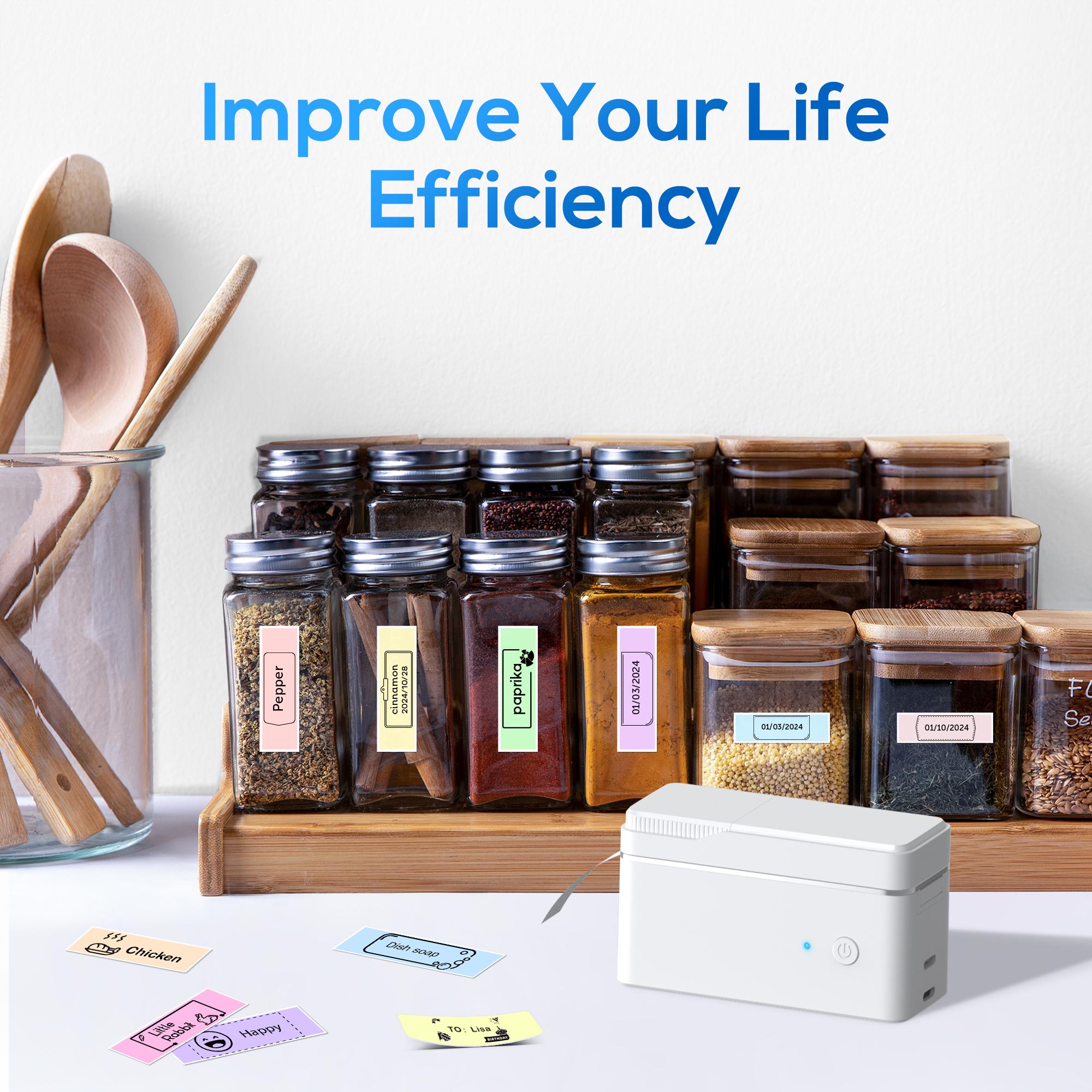 Polono P31S Portable Label Printer Wireless Mini Sticker Printer with Tape for Study Notes, Barcodes, Memos, Christmas Gifts Polono P31S Portable Label Printer Wireless Mini Sticker Printer with Tape for Study Notes, Barcodes, Memos, Christmas Gifts