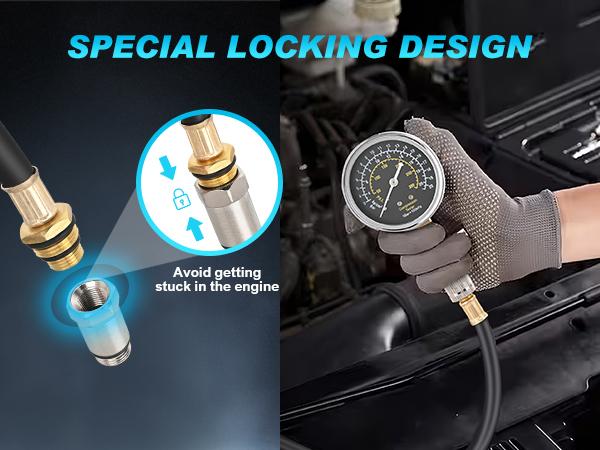 Nilight Engine Compression Tester Kit, 11 PCS with Spark Plug Tester, Automotive Cylinder Pressure Gauge Tool Set for Gasoline Engines