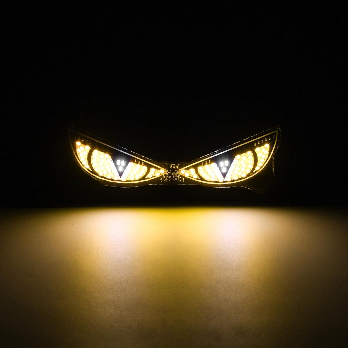 LED Motorcycle Headlight Devil Eye Cat Eye Dynamic Tail Light Car Tail Decorative Lamp Strobe Eagle Eye Lamp Motorcycle Led Lights Exterior Accessories