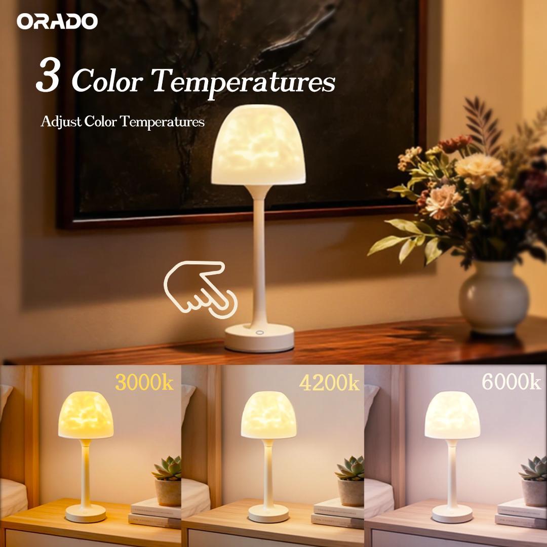 Mother's Day Gift,Aurora/Ocean Wave/Water Ripple Desk Lamp 16-Color Ambient Table Lamp with Control, Relaxation &Romantic Night Ambience,Suitable for Bedroom, Living Room, Study, Home,Perfect Gift for Holidays, Birthdays & Events! Bedroom lighting