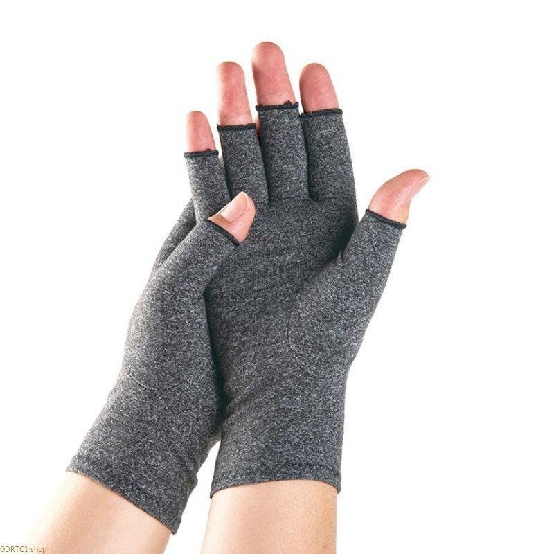 Unisex 2PCS Compression Half-Finger Joint Support Gloves - Gray, Breathable Fabric, Snug Fit, Grip-Enhanced, Non-Slip Palm Padding, Targeted Compression Tech for Gym Workouts, Training, Gym Sessions
