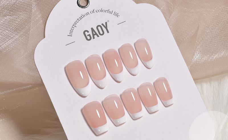 GAOY White Swirl Gel Nail Polish Art Liner, 12ml Classic Colors for Nail Paint Design with Thin Brush DIY French Manicure and Pedicure at Home