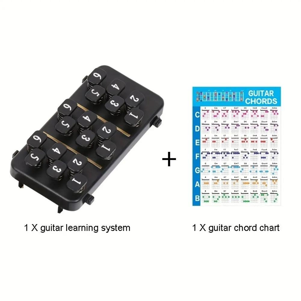 A Training Aid Tool, a Guitar Chord Learning Assistant, Guitar Chord Trainer with 18 Buttons for One-Click Guitar Chords, Suitable for Beginner Guitarists